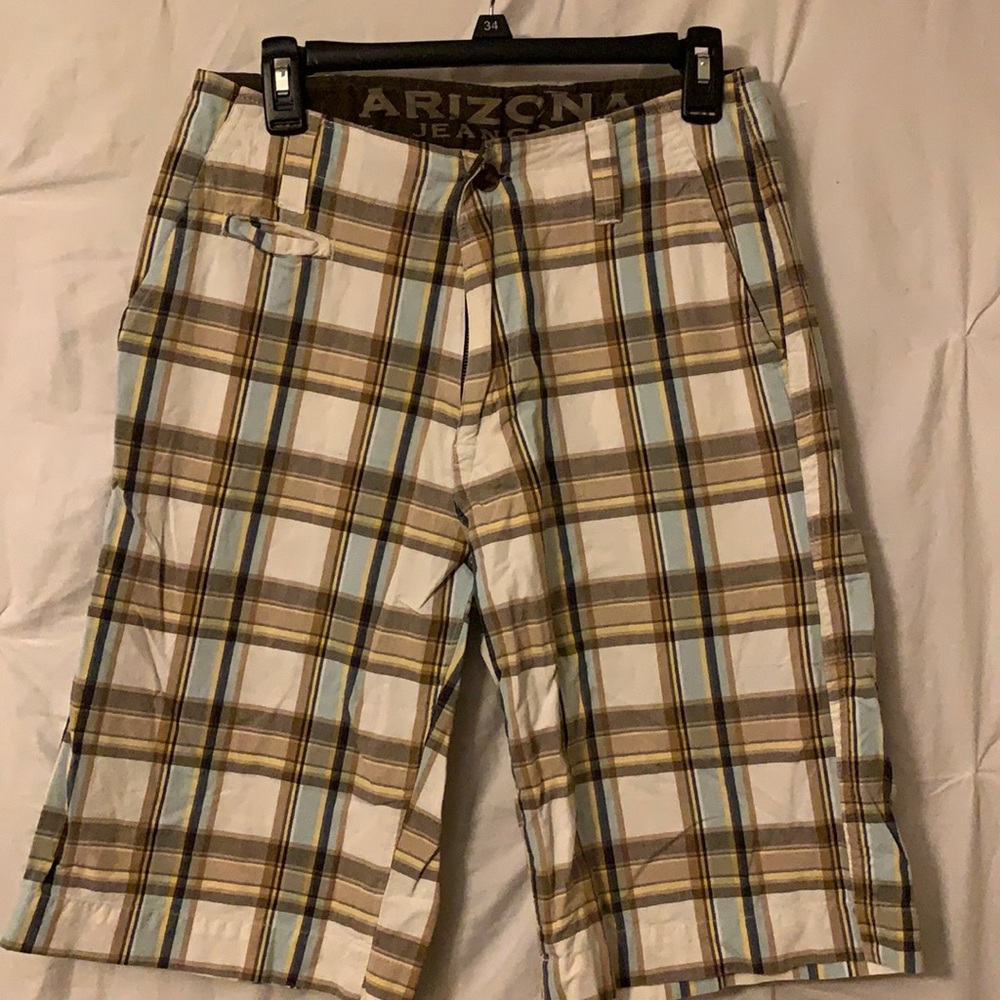 Men Arizona Jean Company Plaid shorts Size 29 Excellent condition